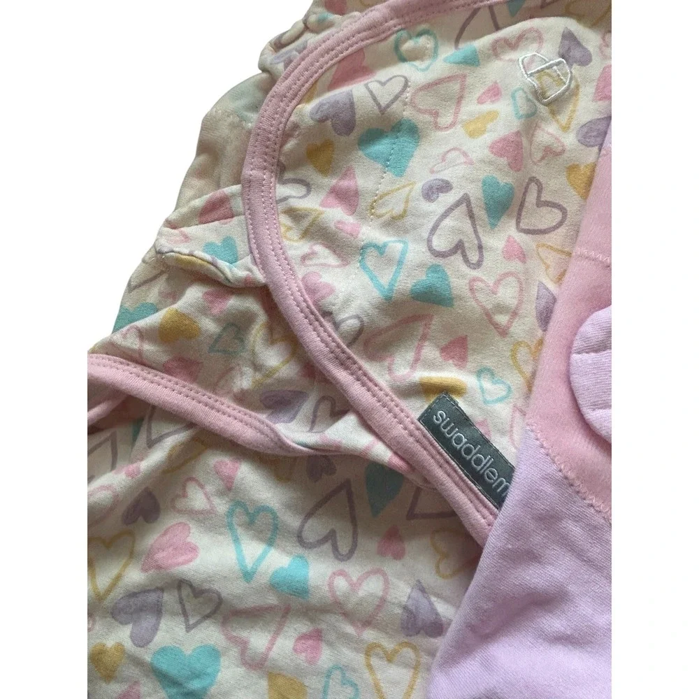 SwaddleMe Baby Swaddle Wraps‎ Hearts Pink Lavender 0-3M